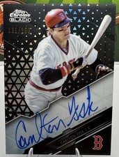 2022 Topps Chrome Black Carlton Fisk Auto /150 #131 Red Sox HOF Autograph