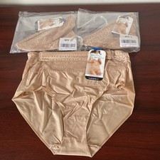 3 Pairs Naomi & Nicole Shapewear - Modern Brief Rose Beige Size XL