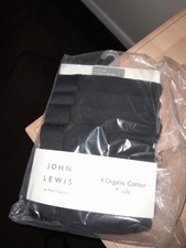 John Lewis Mens Briefs Black Large- 4 Pack