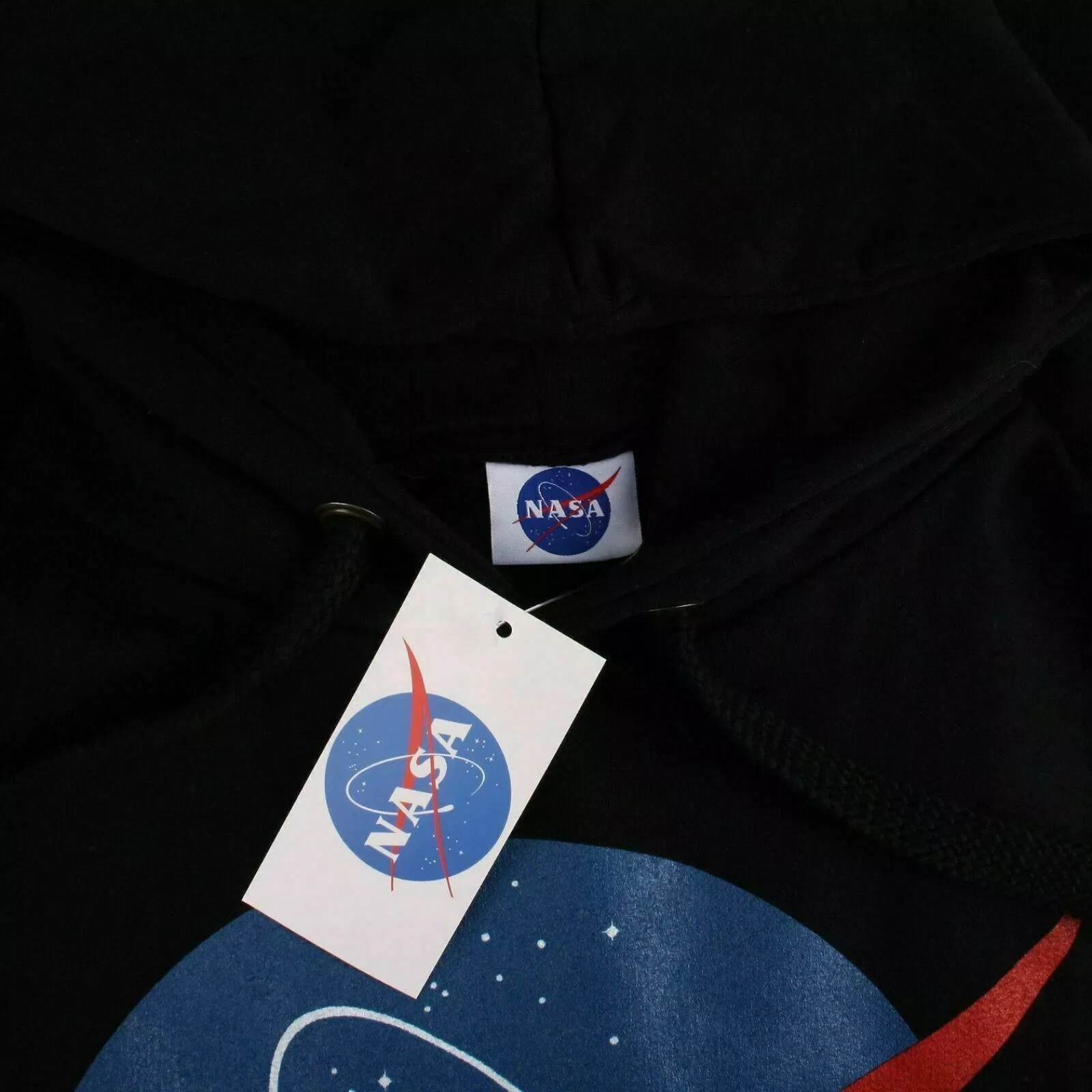NASA Men's Black Hoodie with Circle Logo