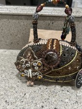 Brand New Vintage BeadedFront and Back Purse Evening Bag