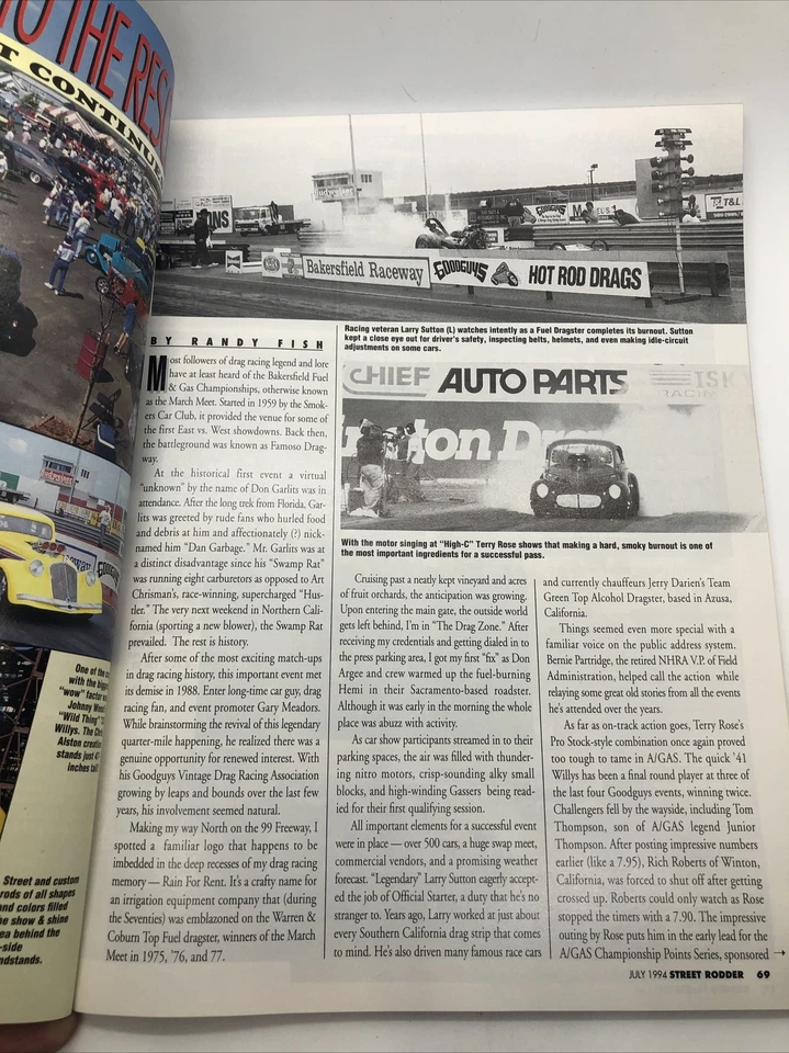 Street Rodder Magazine Steel Roadster Bodies & Tom's Fun Run July 1994 051115R Foto 3 de 4