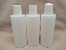 4 oz 120ml HDPE Round Bottles with White Dispenser Caps - Lot of 100