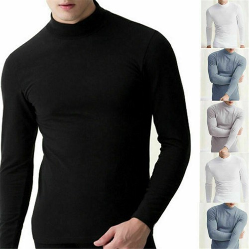 Fashion Mens Warm Long Sleeve T-shirt 