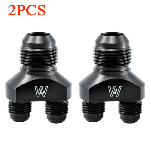 2 PCS 10AN -6AN "Y" Block 10/6/6 Fitting Coupler 6/6/10 -10/6/6 Parallel - Picture 1 of 9