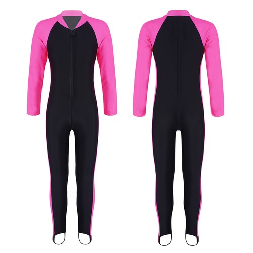 Kids Girls Boys Swimsuits UPF 50+ UV Sun Protective Full Body Rash Guard Wetsuit - Picture 39 of 54