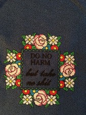Suitable 4 framing cross stitch embroidery Do No Harm but take no sh t