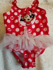 DISNEY BABY Infant Girl 6/9m MINNIE MOUSE Tutu Bathing SWIM SUIT SPF 50  NWT