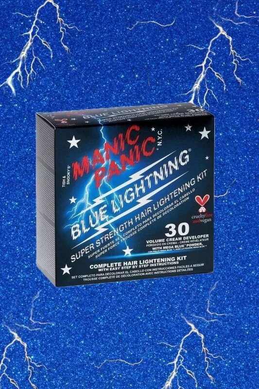 Blue Lightning® Bleach Kit - 30 Volume with Mega Blue Powder - Tish &  Snooky's Manic Panic