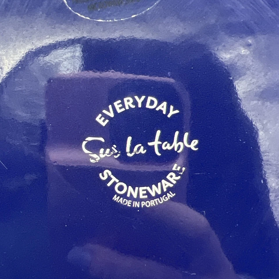 RARO Discontinuar 8 SUR LA TABLE Gres Diario Azul Cobalto 11" Platos Portugal Foto 4 de 4