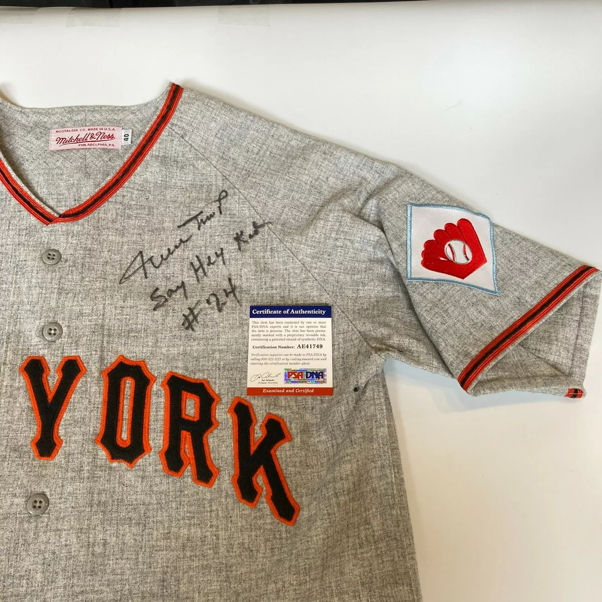 Willie Mays Say Hey Kid #24 Signed Inscribed Authentic 1951 Giants Jersey  PSA