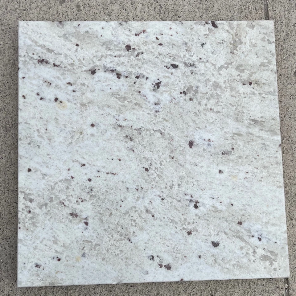 12x12 Azulejos Rubí Blanco Granito Remodelación Piedra Piso Pared CAJA DE 5 AZULEJOS T-13B Foto 3 de 4