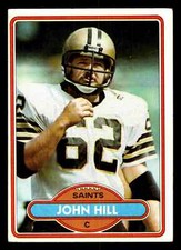 1980 Topps John Hill #486 - New Orleans Saints