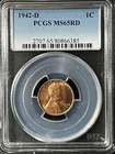 1942-D 1C RD Lincoln Wheat One Cent  PCGS MS65RD   80866385