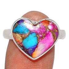 Pink Oyster Turquoise Gemstone Ring 925 Sterling Silver jewelry All Size MO2289