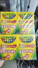 Crayola 24 Count Assorted Color Crayons Lot of 6 Packs