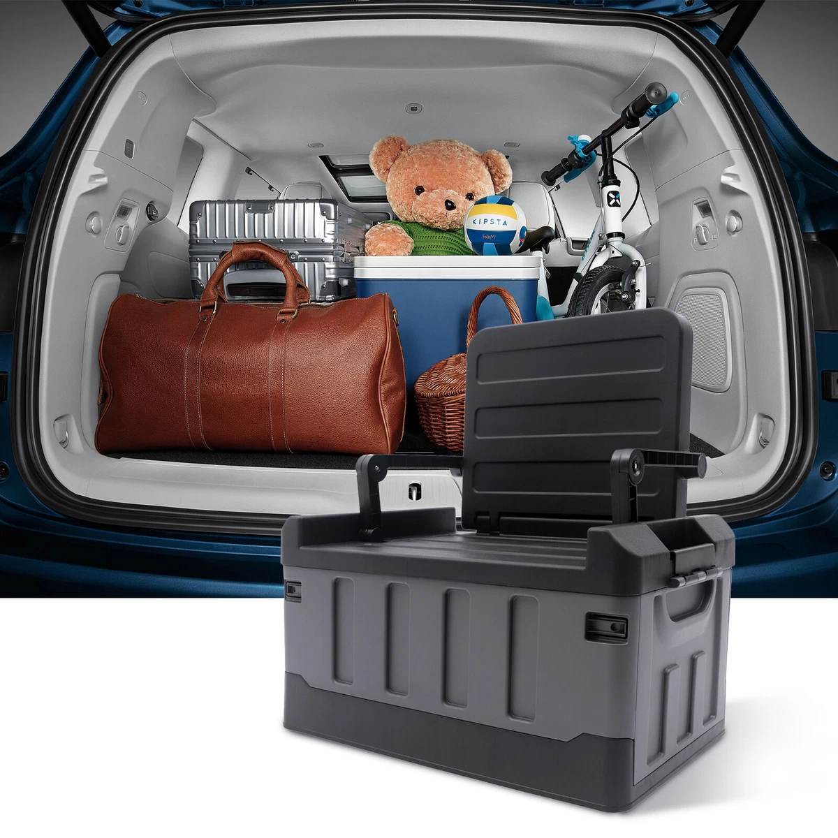 Portable Storage Box Collapsible Car Trunk Organizer Container