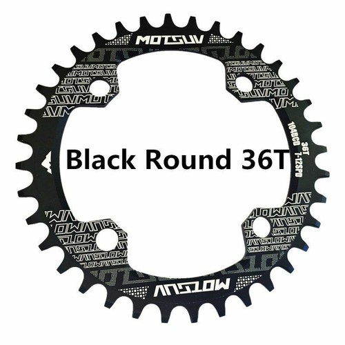 Bike Crank 104BCD Narrow Wide 32T/34T/36T/38T MTB Chainring Circle Single Plate - Picture 13 of 36