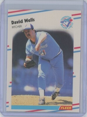 DAVID WELLS 1988 Fleer Update RC Rookie Card #U-69 Blue Jays Yankees