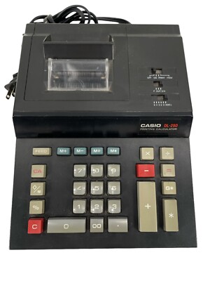 Casio DL-250 Heavy Duty Printing Calculator 12 Digit 2 Color Adding ...
