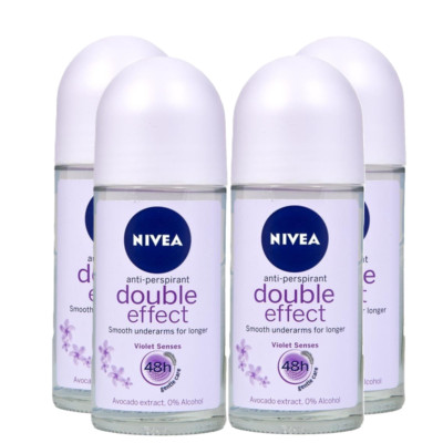 Nivea Double Effect Anti-perspirant Roll-on Deodorant 50 ml Set of 4