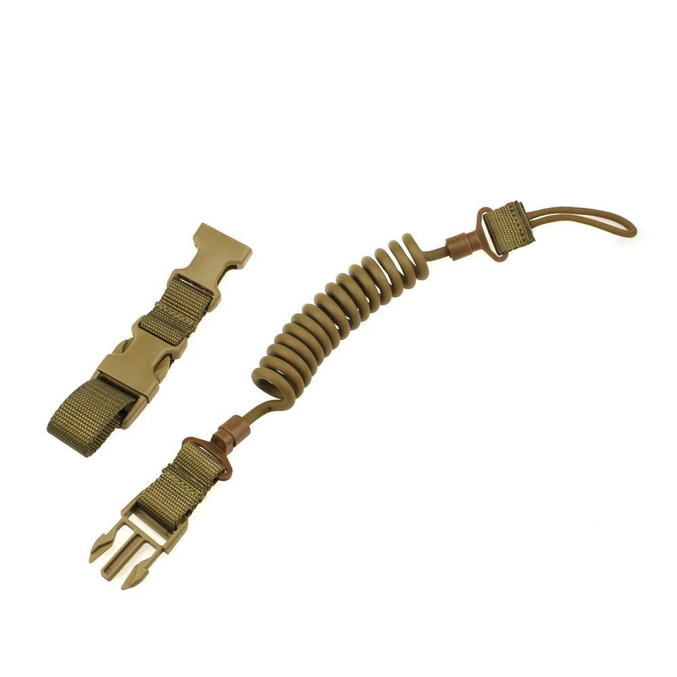 Tactical Pistol Lanyard Sling Elastic Handgun Secure Spring Rope Sling - Image 2 of 4