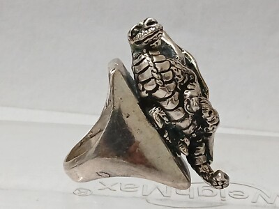 Bob Stringer Sterling Silber Fliegender Drache Gothic Herren Ring ''Größe 9''