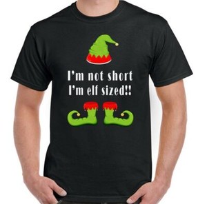 Natale T-Shirt I'M Not Corto I'M Elfo di Taglia Uomo Regalo Divertente Segreto