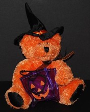 Halloween Witch Bear Plush With Trick Or Treat Fillable Bag