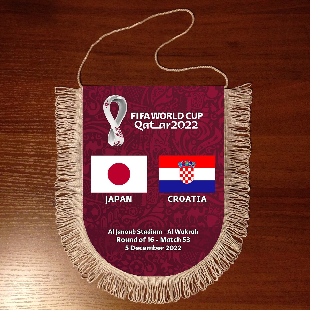 FIFA WORLD CUP koriajapan 大会のペナント Pennant Japan - Croatia 2022 Football World Cup | eBay