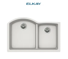 Elkay ELXHU3322RRT0 Quartz Luxe 33 x 22 x 10 Offset  Double  Undermount Sink*NEW