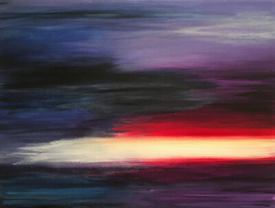 ''Ocean Lights'' abstract painting modern art