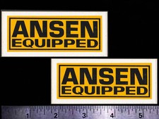 Ansen Equipped - Set Of 2 Original Vintage 1960s 70s Racing Decalsstickers