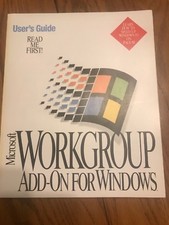 Microsoft Workgroup Add- On For Windows  Instruction Manual Only Ships N 24h