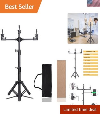 Durable Aluminum Wig Stand Tripod for Efficient Stylist Training - Lightweight