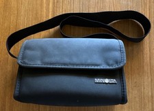 Minolta Padded Black Nylon Camera Case w/Strap; BONUS Quartz Data Back instrus.