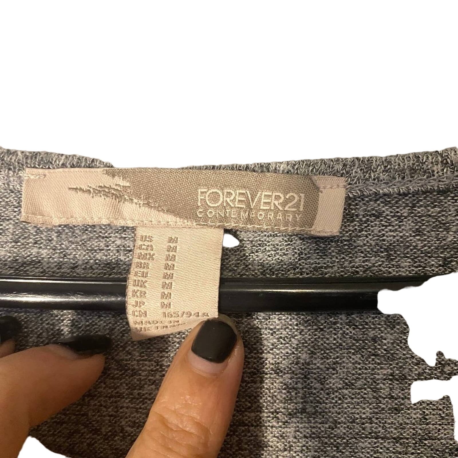 Forever 21 Basic Gray Long Sleeve Simple Casual T… - image 7