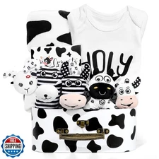 iAOVUEBY Baby Shower Gifts, Baby Gift Set for Newborn, Black and White High C