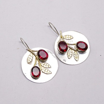 Pink Rubellite Gemstone Earrings 925 Silver Handcrafted Daily wear Jewelry Gifts