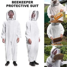 Full Beekeeping Suit Bee Suit Heavy Duty & Leather Ventilated Keeping Gloves UK