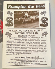 Brampton Car Club programme July 14th 1991