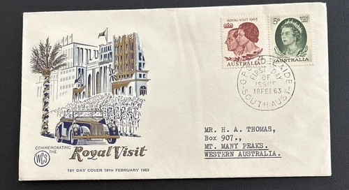 Australia FDC WCS 1963 Royal Visit