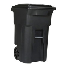 64 Gallon Garbage Cans Trash Cans 2 Rugged Wheels Ergonomic Handle and Lid Heavy