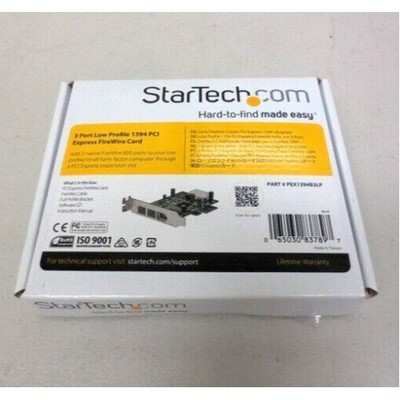 Startech PEX1394B3 3 PT PCIE FIREWIRE CARD ADAPTER 1394 PCI EXPRESS FIREWIRE CAR