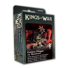 Goblin Flaggit on Mawbeast - Kings of War Mantic 28mm for Warhammer Fantasy D&D