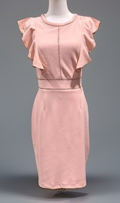 Ivanka Trump Light Pink Ruffled Sheath Dress Flutter Sleeves Lined Zip Back 10 | eBay Ivanka Trump Light Pink Ruffled Sheath Dress Flutter Sleeves Lined Zip Back 10 | eBay