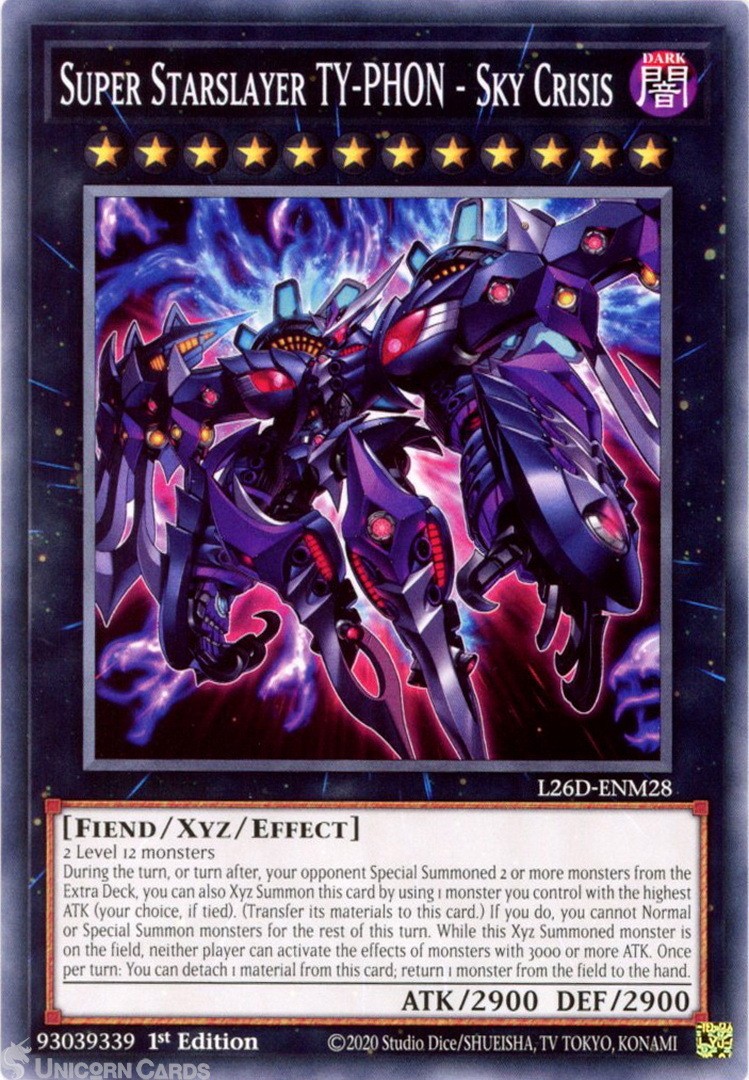 L26D-ENM28 Super Starslayer TY-PHON - Sky Crisis : Common 1st Edition Mint YuGiO