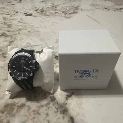 Invicta Men's Watch Subaqua Quartz Black and Grey Silicone Rubber