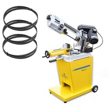 BAMATO Metallbandsäge BMS-150 Bandsäge Metallsäge 230V 825W 128mm 3x Sägeband