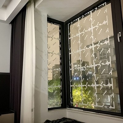 1/4/8/10/12/20/30pcs Pixel Style Glass Window Sticker Electrostatic Stickers